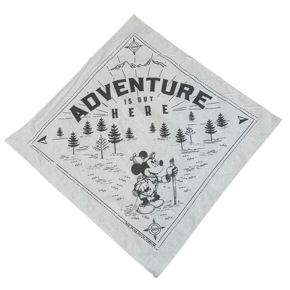 Exclusive Disney D23 Made in the USA Adventure is out Here Cotton Bandanna - Picture 1 of 2